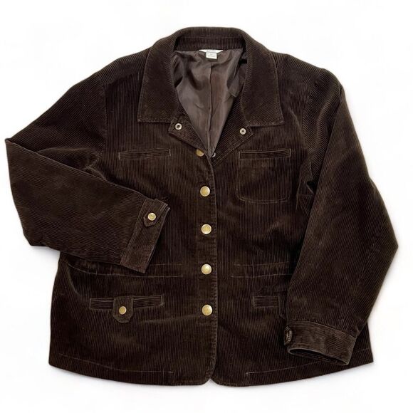 Christopher & Banks Brown Corduroy Blazer Size XL - Picture 2 of 14